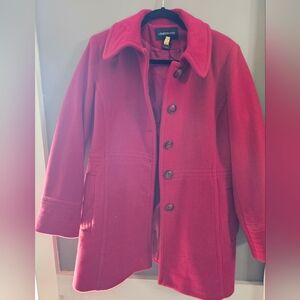 London Fog Women's Red Pea Coat